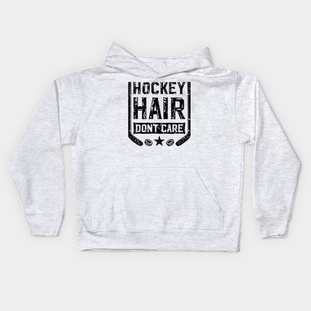 Hockey Player Boy Girl Ice Hockey Kids Hoodie by Humbas Fun Shirts